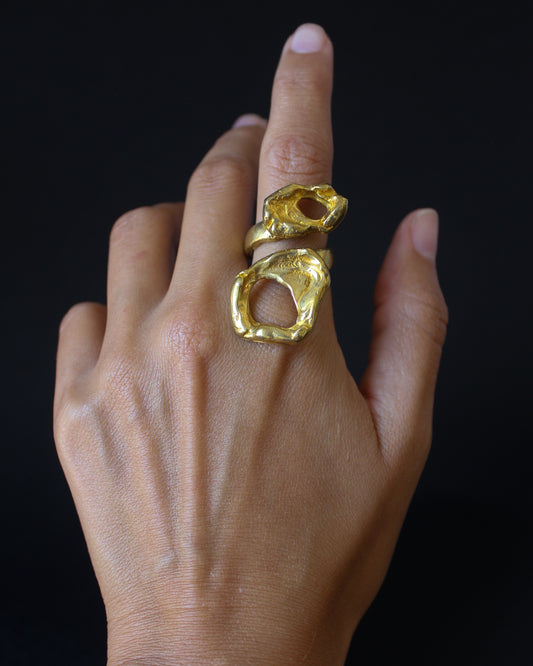 Two Paths Bronze Ring